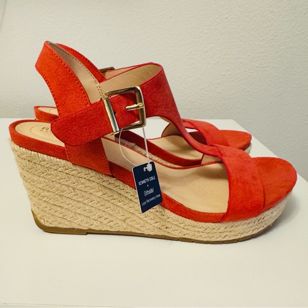 Kenneth Cole Red Wedge Sandals